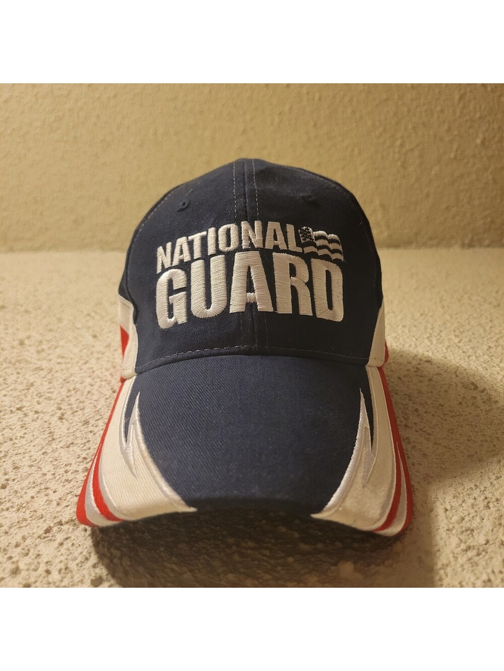 National Guard Embroidered Hat Red White Blue Baseball Ball Cap Lid USA Military